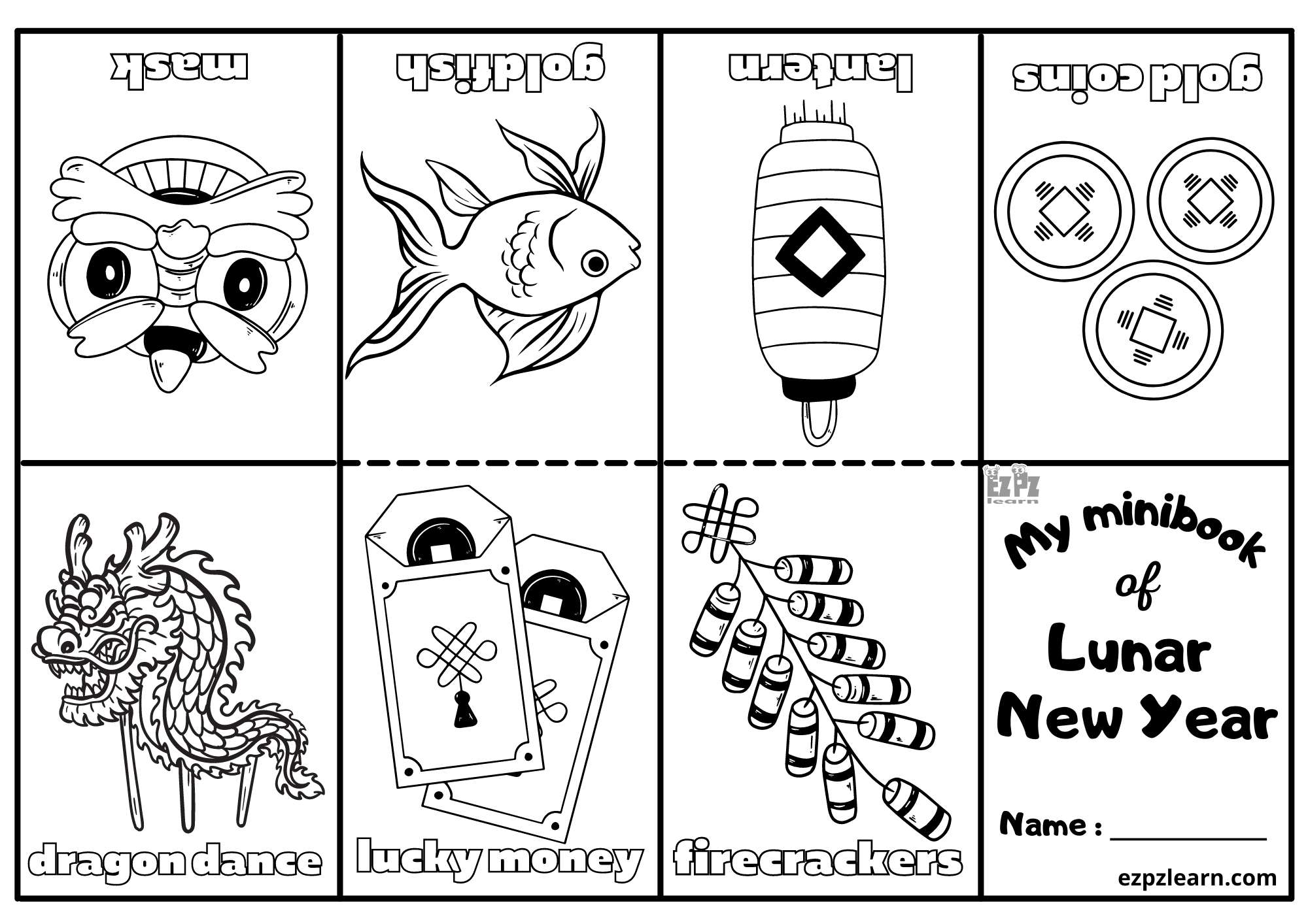 Lunar (Chinese) New Year Mini Book Free PDF Download 